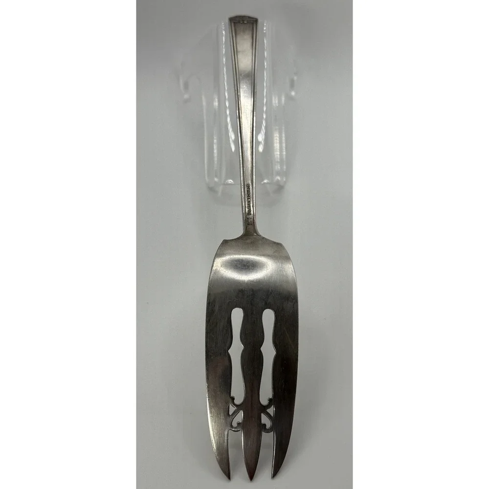 Antique Holmes & Edwards CENTURY 1923 Silverplate Cold Meat Serving Fork Pierced